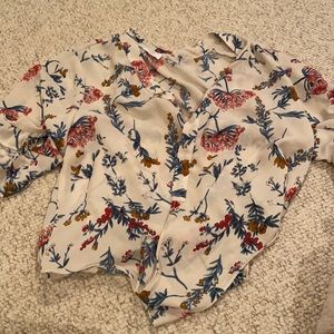 Satin button/tie up shirt